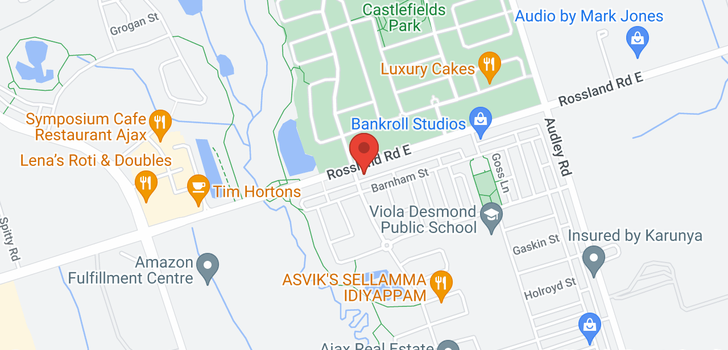 map of 443 ROSSLAND RD E